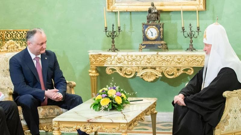 Patriarhul Kiril al Rusiei este omagiat astăzi. Igor Dodon: „Domnul să vă întărească. Mulți și binecuvântați ani”