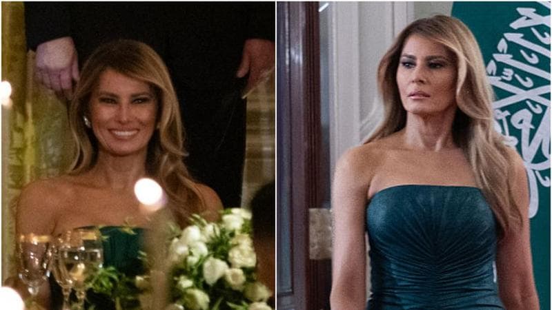 (foto) Eleganță strategică la Casa Albă: Melania Trump, apariție spectaculoasă într-o rochie cu umerii goi de 3.350 $